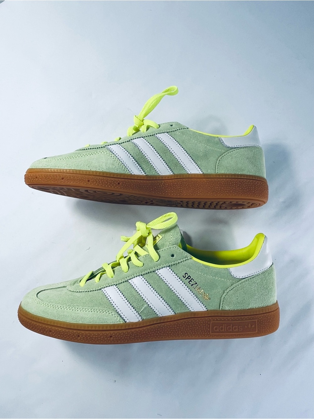 Adidas Handball Spezial Suede Green Solar Yellow JI2655 Women’s :10 Shoes NEW